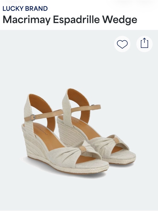 Lucky Brand Shoes - Lucky Brand Macrimay Espadrille Wedge in cream and tan